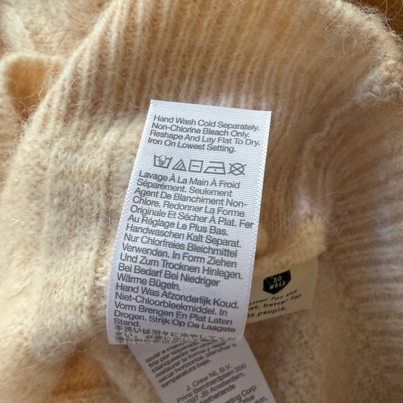 Madewell Havener Cable Pullover Sweater Heather Powder NWOT Crew Neck Size XS - Picture 12 of 13